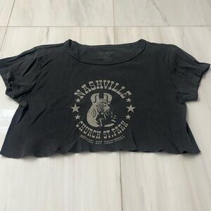 Brandy Melville Cropped Graphic Tee